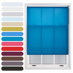 155cm Wide Daylight Roller Blind 210cm Drop Blue Teal