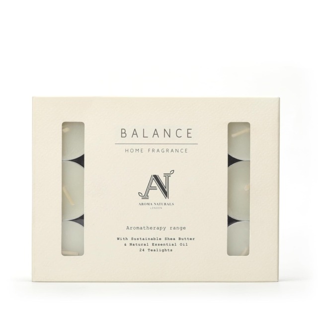 Aroma Naturals Aromatherapy Range 24 Pack of Scented Tealights - Balance