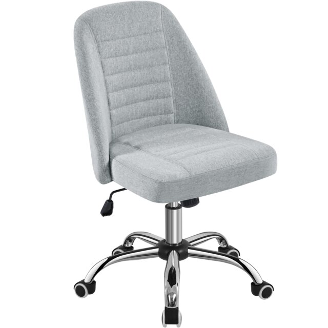 Yaheetech Faux Leather Mid Back Desk Chair for Home Office