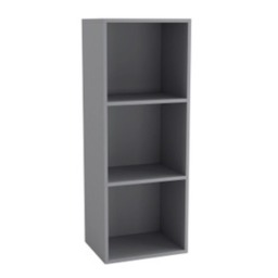 Wooden Bookcase Shelving Display Storage Shelf Unit Wood Shelves Multi Cedar Grey - 3 Shelf 1
