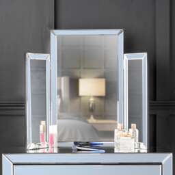 CARME Home - Paloma Grey Tri-Fold Mirror