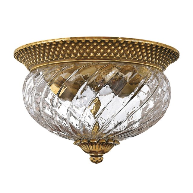 Hinkley Plantation 2 Light Flush Mount Burnished Brass