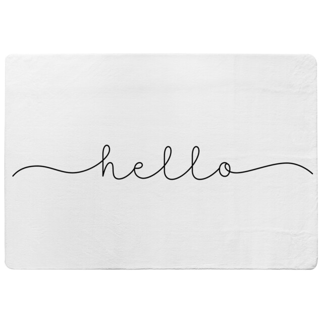 Text Hello Designer Rug Multi