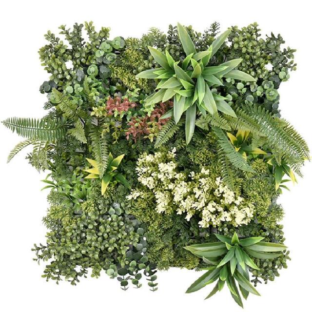 True Products Premium Artificial Living Wall Green Plant Panel 50cm x 50cm - Aurora 'B'