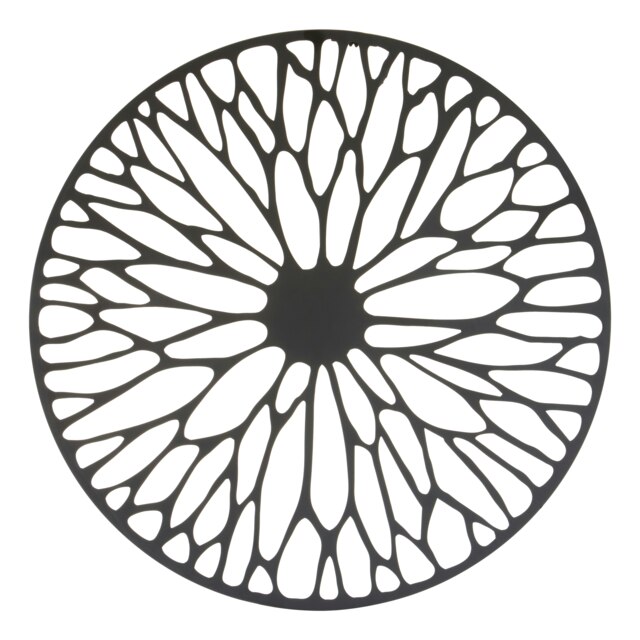 Trento small Black Floral Design Wall Art Black