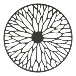 Trento small Black Floral Design Wall Art Black