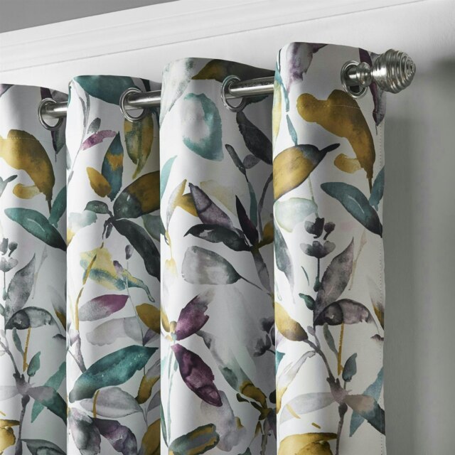 Giverny Eyelet Curtains - Green 167 cm x 137 cm