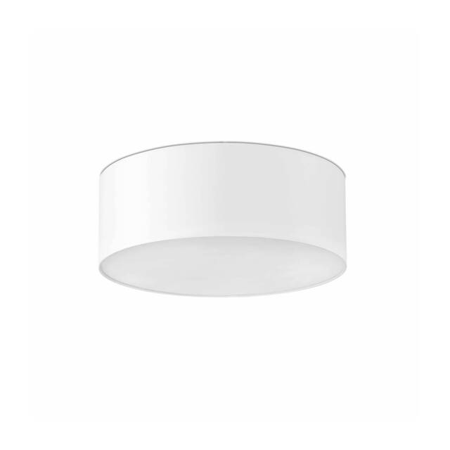 Seven 3 Light Large Flush Ceiling Light White, E27