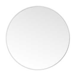 Living and Home 40cm Nordic Round Bathroom Wall Mirror White 40cm