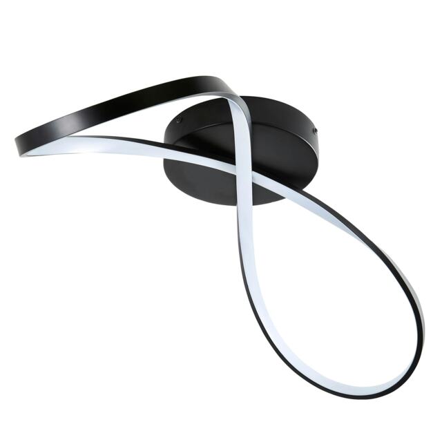BHS Octavia LED Bathroom Ceiling Light, Black