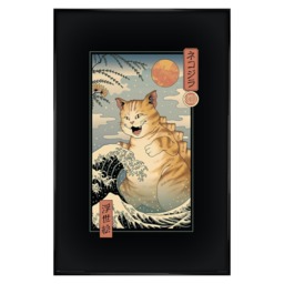 Gloss Black Framed Vincent Trinidad (Catzilla Ukiyoe) Maxi Poster Multi