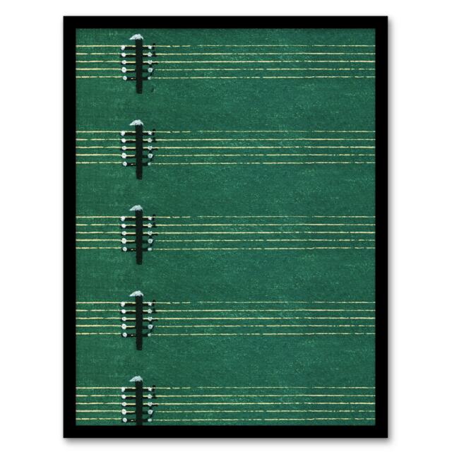 "Vintage Lute Strings Pattern Vintage Japan Framed Wall Art Print Korin 12x16"""
