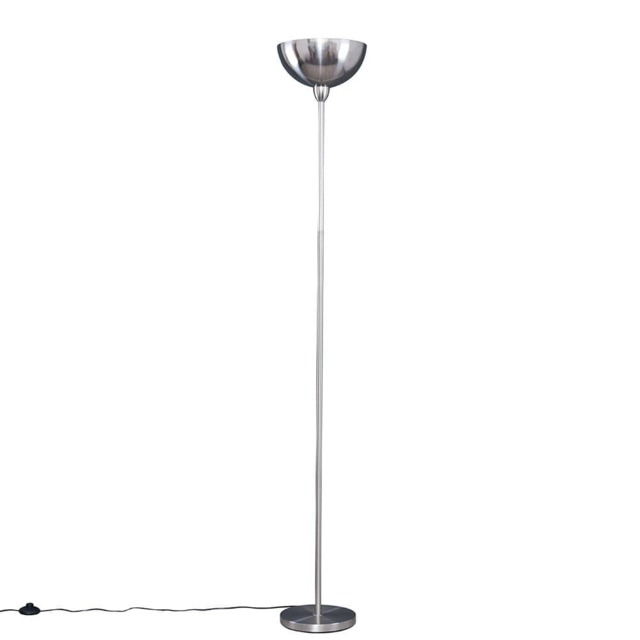 ValueLights Forseti Brushed Chrome Uplighter Floor Lamp