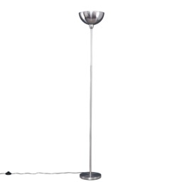 ValueLights Forseti Brushed Chrome Uplighter Floor Lamp