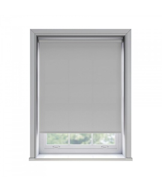 115cm No Drill Light Grey Thermal Blackout Roller Blind (170cm Drop) Grey