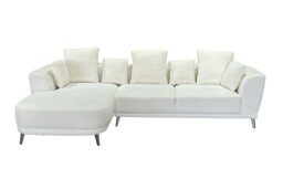 The 3 Seater Nova Lounger Right Corner Sofa in Grey or Cream Cream One Size
