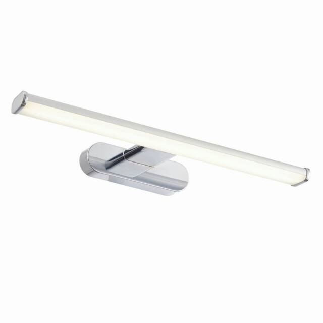 Moda LED 1 Light Bathroom Wall Chrome Abs Plastic, Frosted Polypropylene IP44