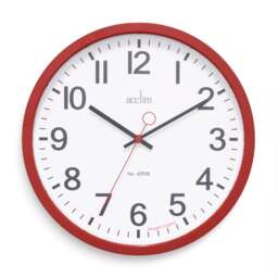 Acctim Kempston Wall Clock Metal Energy Efficient Movement Glass Lens 35cm