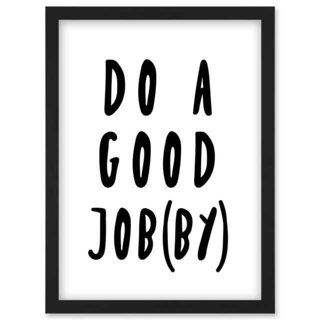 Funny Scottish Bathroom Toilet Good Jobby A4 Black Framed Wall Art Print