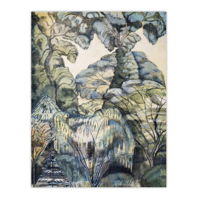 Trees in Bird Garden Iver Heath Paul Nash Huge Wall Art Print 18X24 In