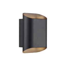 Nordlux Nico Outdoor Wall light Black Metal Solar GU10 Sensor Weatherproof - Mains Powered, IP54