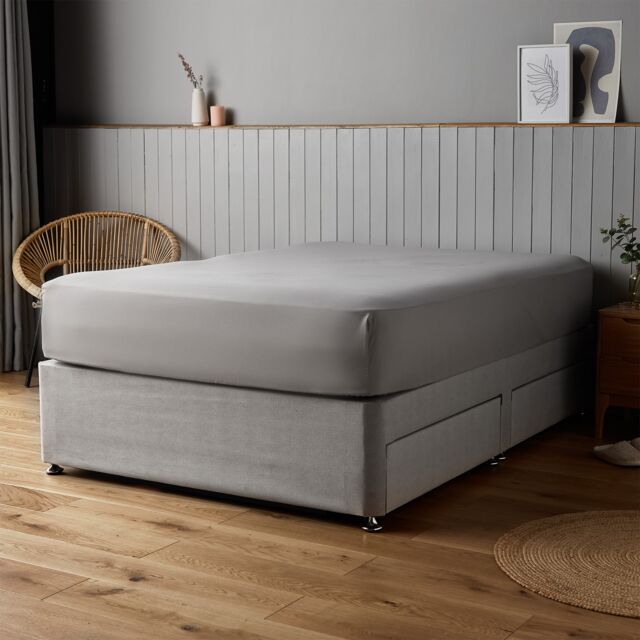 Silentnight Supersoft Fitted Sheet, Dove Grey
