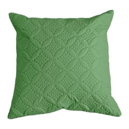 Homescapes Ultrasonic Green Quilted Embossed Cushion Cover - 40 x 40 cm Green Green 40 x 40 cm