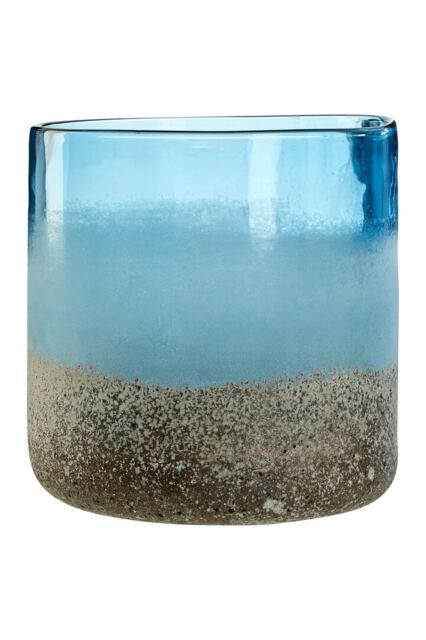 Chiara Small Blue Sand Effect Vase Blue Blue, Black