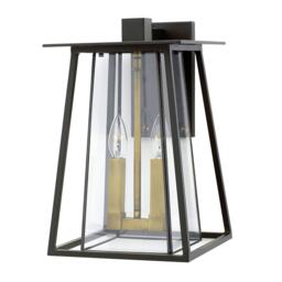 Walker 2 Light Large Outdoor Wall Lantern Bronze IP44, E14