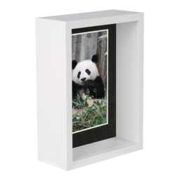 "Nicola Spring 5 x 7"" Deep Photo Frame - White/Black Mount - 3D Deep Box Picture Frame Display Case (20 x 15cm)"