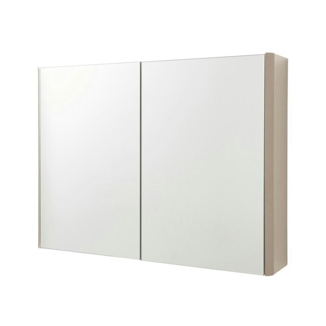 2-Door Mirror Bathroom Cabinet 600mm H x 800mm W - Cashmere - (Arch) Grey Grey 1
