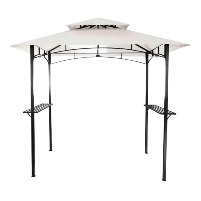 Charles Bentley 8 X 5Ft Steel Grill Gazebo Outdoor Tent Shelter - Cream