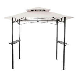 Charles Bentley 8 X 5Ft Steel Grill Gazebo Outdoor Tent Shelter - Cream