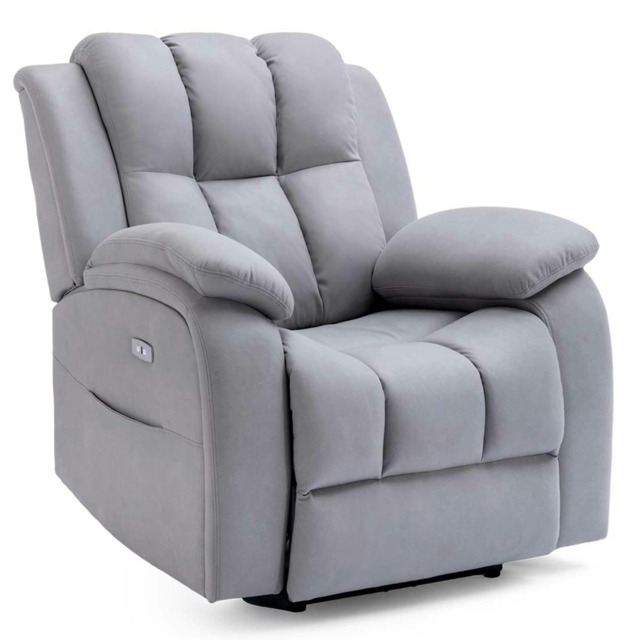 Brookline Manual Technology Fabric Recliner Gaming Lounge Sofa Chair (Grey)