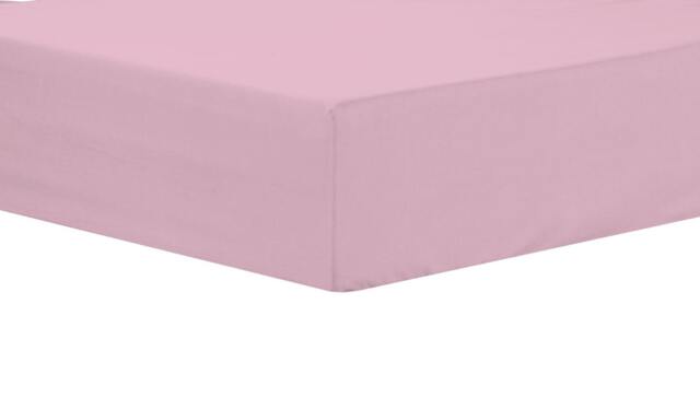 Basics Fitted Sheet in Pink - Three Quarter Pink Pink Queen