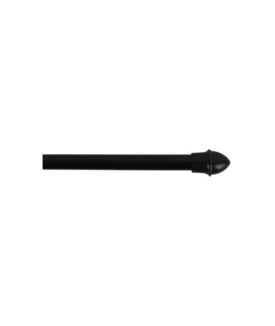 Black Cafe Curtain Rod 135 - 220cm Black Black
