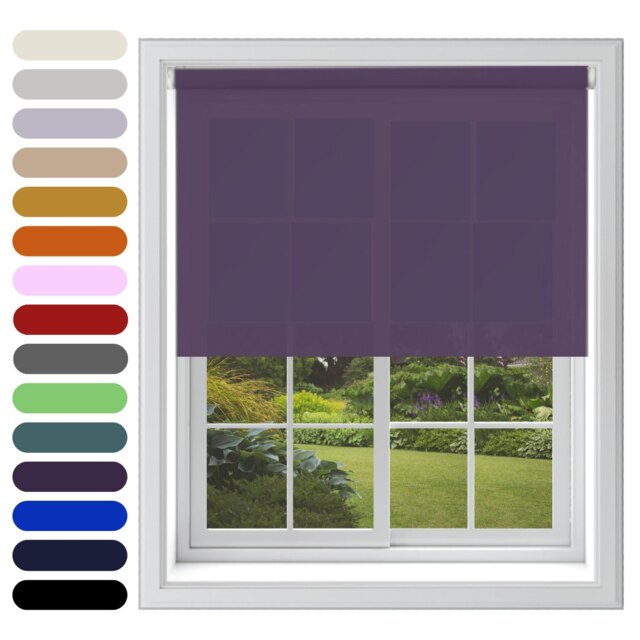 Daylight Roller Blind 60cm x 160cm Purple Purple Aubergine