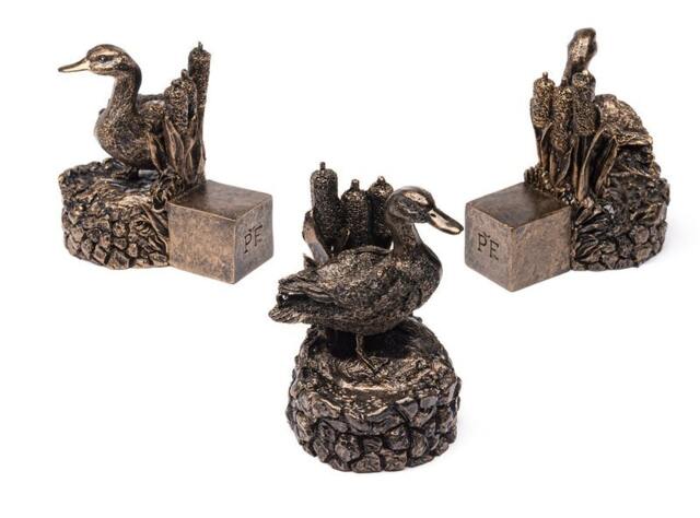 Mallard Duck Plant Pot Feet - Set of 3 - L8.5 x W5 x H9 cm Grey