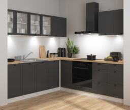 Kitchen Wall Unit Cabinet 600mm Cupboard Shaker Dark Grey Modern 2 Door Storage Junona