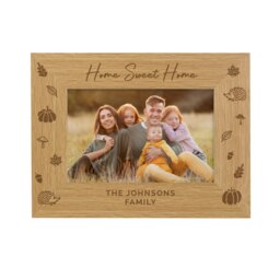 Personalised Autumn 6x4 Wooden Photo Frame Brown One Size