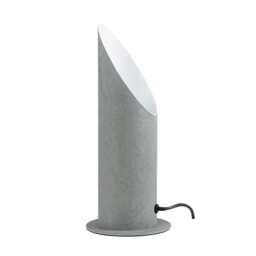 ValueLights Uplighter Cement Grey Floor Lamp and Bulb