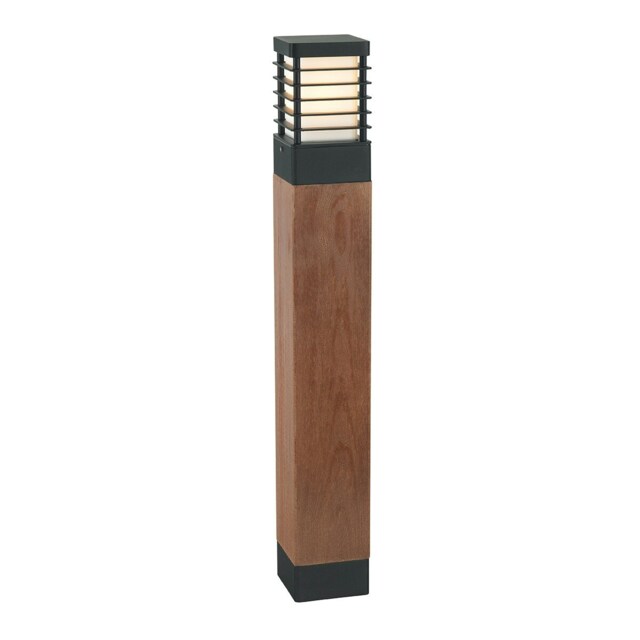 Halmstad Outdoor Large Wooden Bollard, E27