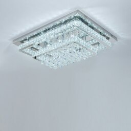 Living and Home Modern Crystal LED Flush Mount Ceiling Light Fixture