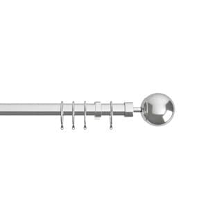 22-25mm Chrome Finesse Ball End Metal Curtain Pole Set 170 - 300cm Bronze Bronze