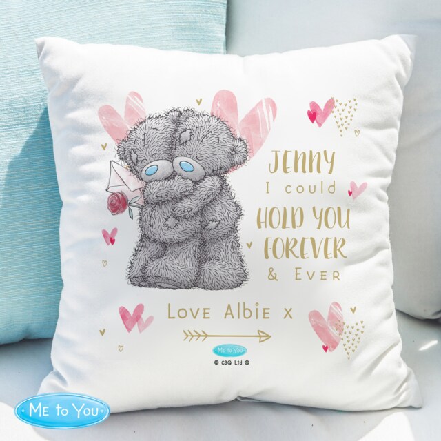 Personalised Me To You Hold You Forever Cushion White
