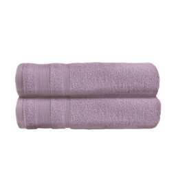 Luxury Zero Twist Egyptian Cotton Bath Towels 70 x 120cm - Pack of 2 Purple Heather Bath towel