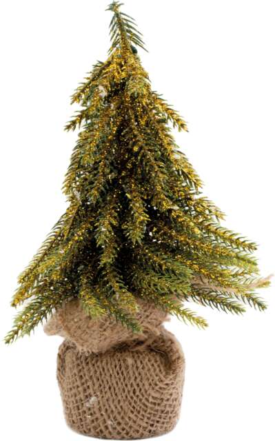 St Helens Decorative Gold Finish Christmas Tree, 20Cm