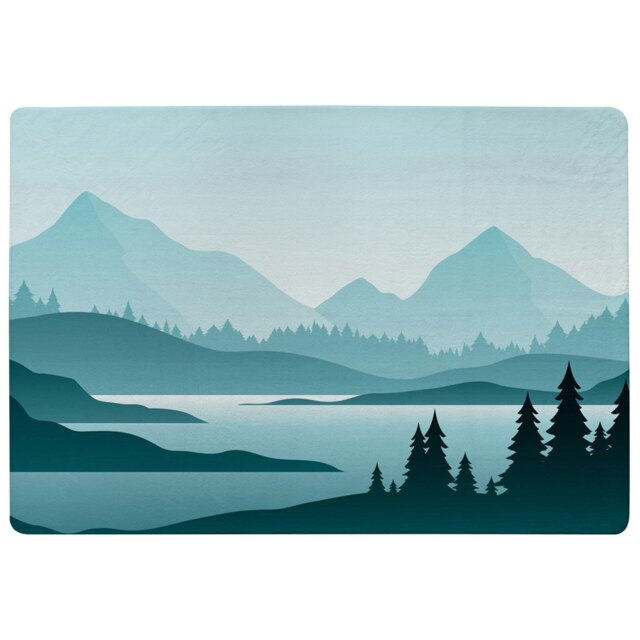 abstract mountain landscape (Rug)