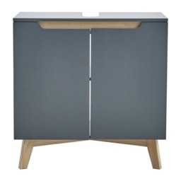Living and Home Freestanding Under Sink Storage Cabinet - Grey