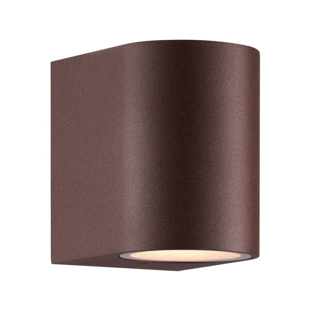 Nordlux Dion Outdoor Wall Light Brown Aluminium Solar GU10 Sensor Dark Sky - Mains Powered, IP44 Brown Rusty